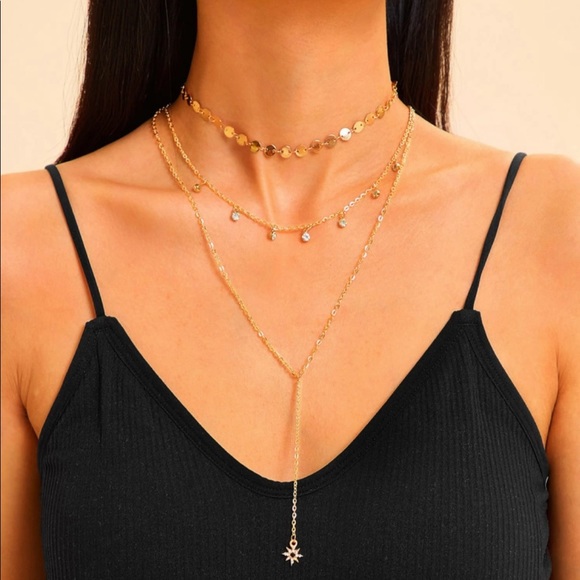 Jewelry - 🆕 • Emily • Layered Star + Disc Necklace Set